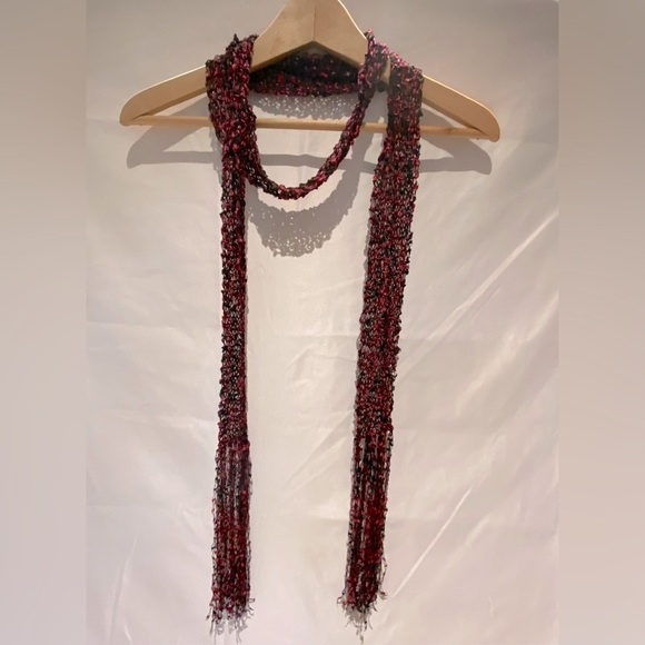 Black, Pink, and Red Confetti Scarf - Picture 1 of 3